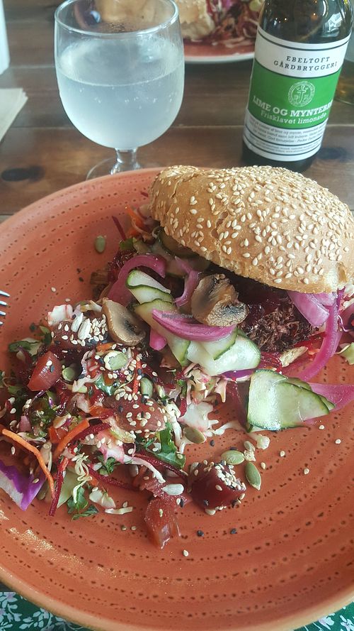 Vegan burger at Spisekammeret in Horsens