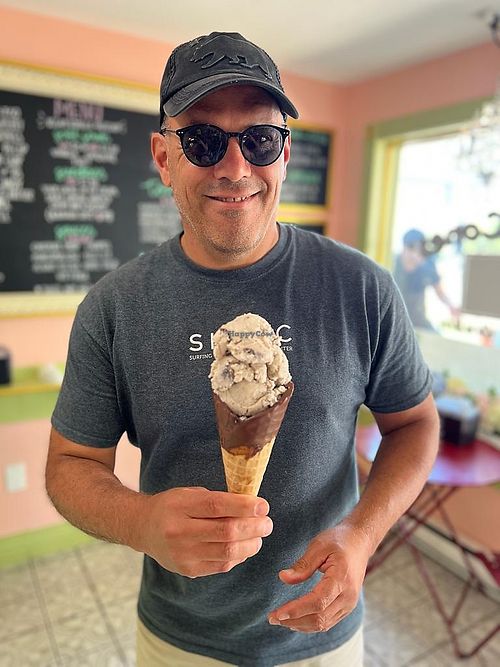 Me and my Vegan Ice Cream  at Newport Sticks & Cones in Newport