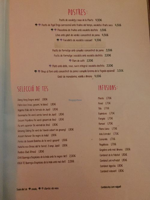 Menu 3 at Damunt un cel de fil in Terrassa