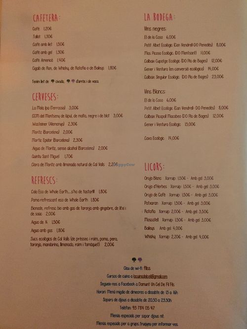 Menu 4 at Damunt un cel de fil in Terrassa