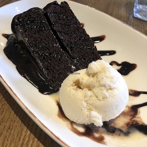 Vegan hot chocolate fudge cake   at The Blue Bell Inn in Pontefract