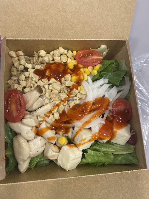 Tofu and mozarella style salad with mushrooms  at Salady - Seongdae Entrance in Seoul