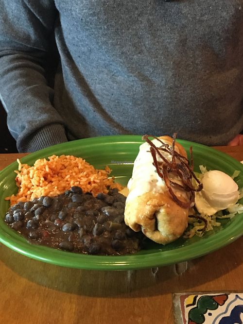 Vegetarian Chimichanga at Miguel's Mexican Restaurant in Bangor