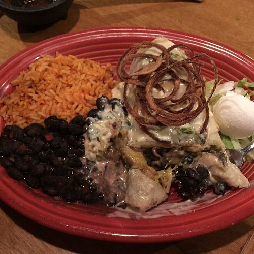 Vegetarian "Chimichanga"...I asked for mine not to be deep fried.  at Miguel's Mexican Restaurant in Bangor