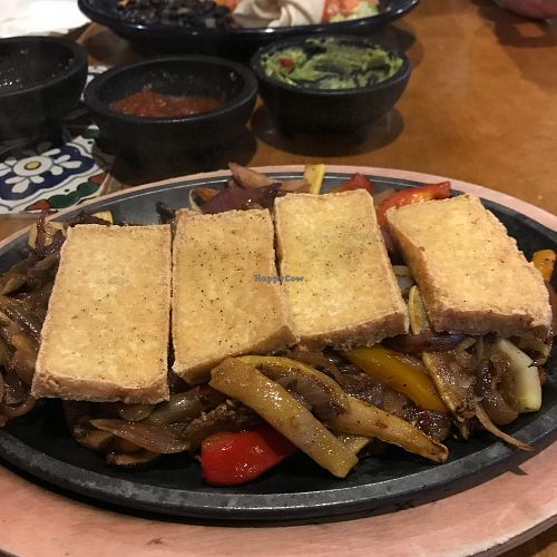 Tofu fajita option at Miguel's Mexican Restaurant in Bangor
