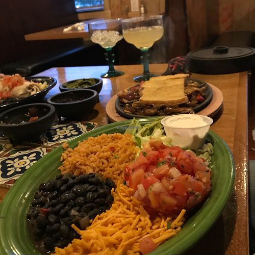 Vegan fajita ensemble at Miguel's Mexican Restaurant in Bangor