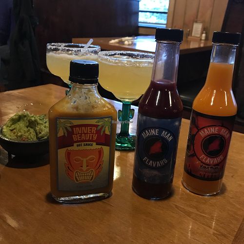 Maine-made hot sauces at Miguel's Mexican Restaurant in Bangor