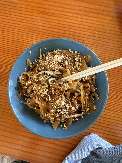 Drunken noodles   at Bannerman Brewing Co in St Johns