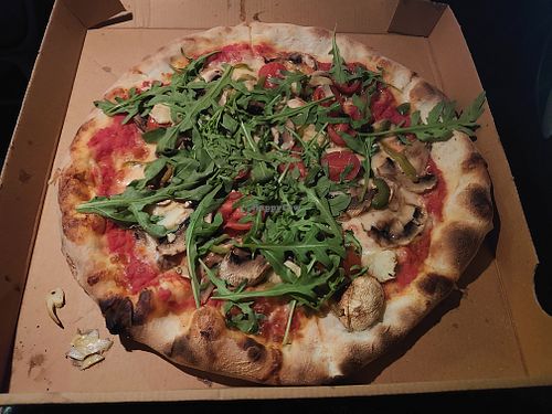 Cow cheese on pizza  at Il Borgo in Rhodes