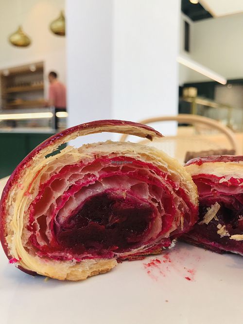 Croissant with raspberry   at Ethique Plant-based in Istanbul