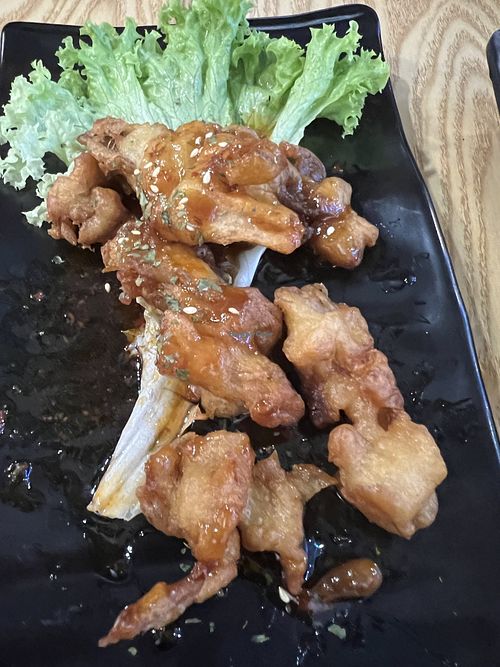 BBQ fried mushrooms  at So Green in East Singapore