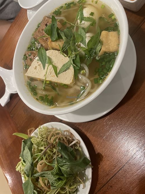 Bun hue (spicy noodles)  at Nhà Hàng Chay NẤM in Phu Quoc