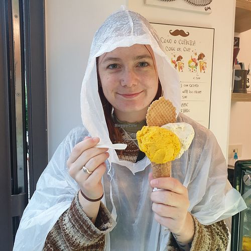 Essential eating even in a 2 day rain storm at Baffone Gelateria Artigianale in Ravello