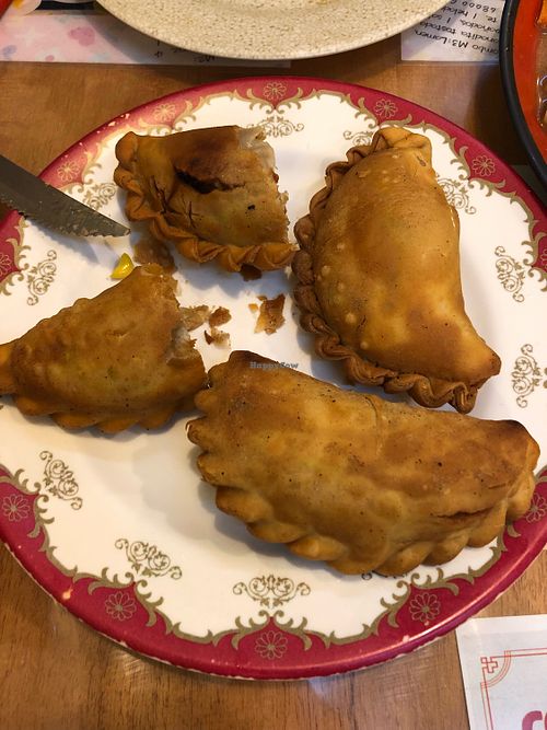 Empanadas de soja (soy empanadas) at Combitos Restaurante Vegetariano - Villamorra in Asuncion
