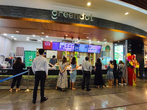 Stall front at Greendot 绿一点 - Asia Square in Central Singapore