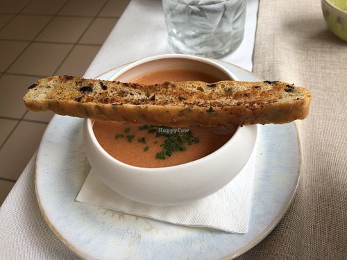 Gazpacho mit Olivenbrot  at LE GOUT DU LARGE in Le Treport