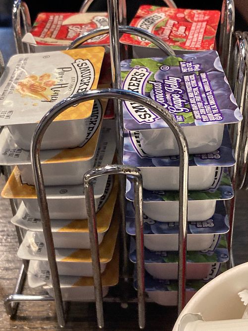 Classic jam options! at Sandusky Bay Pancake House in Sandusky