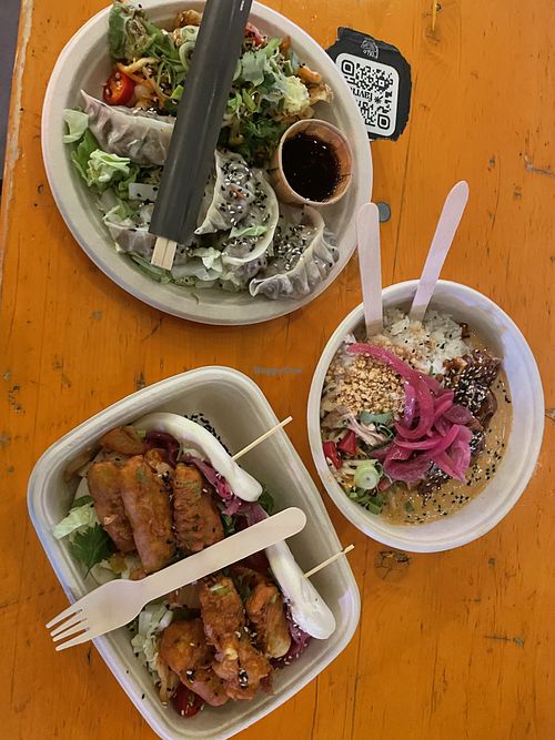 Vegan buns, dumplings, curry   at Silk Road in Oslo