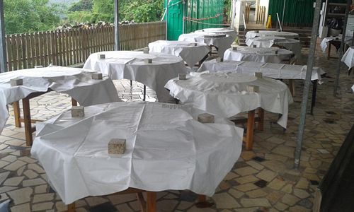 Terrace at Lo Hon Buddhist Monastery in Outlying Islands