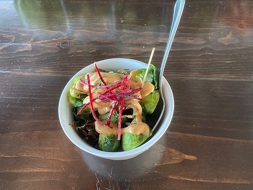 Brussels Sprouts dish -$13 for 6 Brussels sprouts   at Bacari PDR in Playa Del Rey