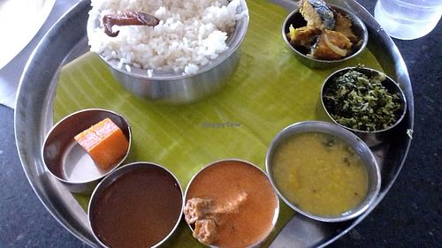 Orange dessert is nice, as is the rotation of curries from one day to the next. at The Lemon Tree in Jaffna