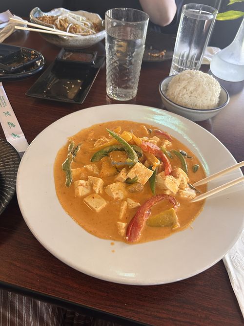 Pumpkin curry with tofu !   at Thai Station Restaurant in Carrboro