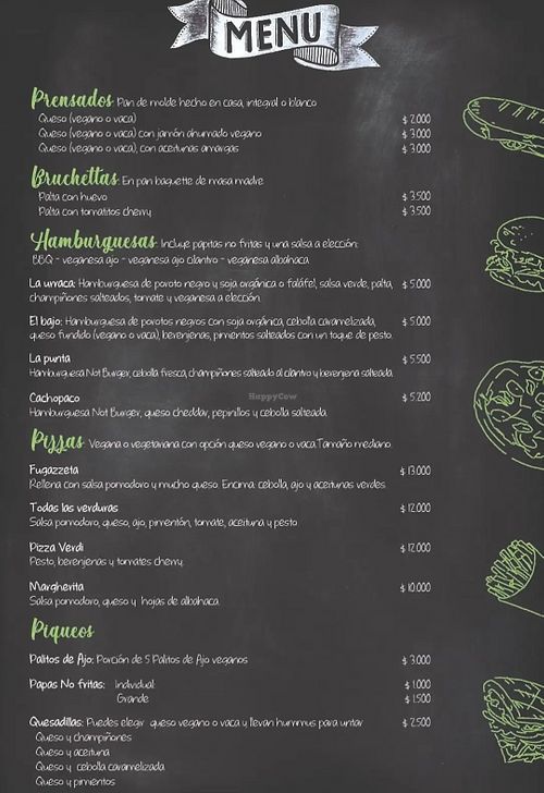 Menu plan at La Urraca Coffee - Maybe closed in Iquique