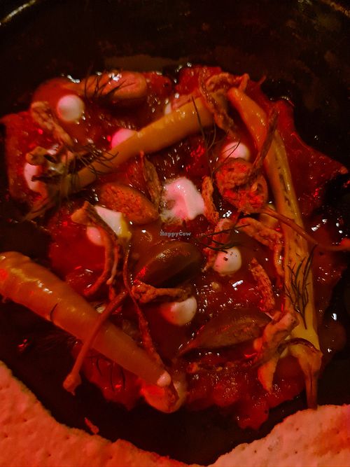 Watermelon Carpaccio: with pickled veg, sauce, aioli and lavosh. at Hail Lilith  in Footscray