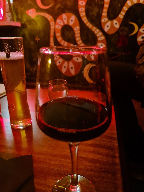 House wine at happy hour $5 at Hail Lilith  in Footscray