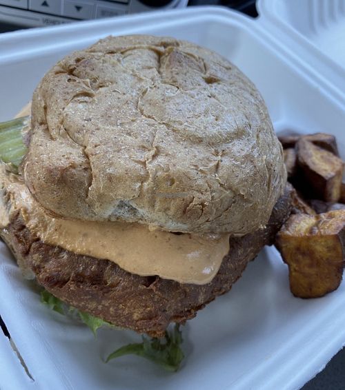 Spicy Chicken Sandwich was pretty good   at Majani in Chicago