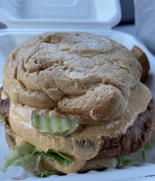 Spicy Chicken sandwich   at Majani in Chicago