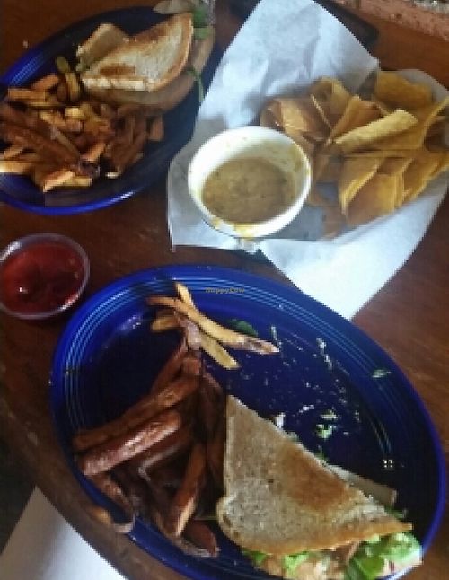 the sweet potato fries are SO good! at Rosetta's Kitchen in Asheville