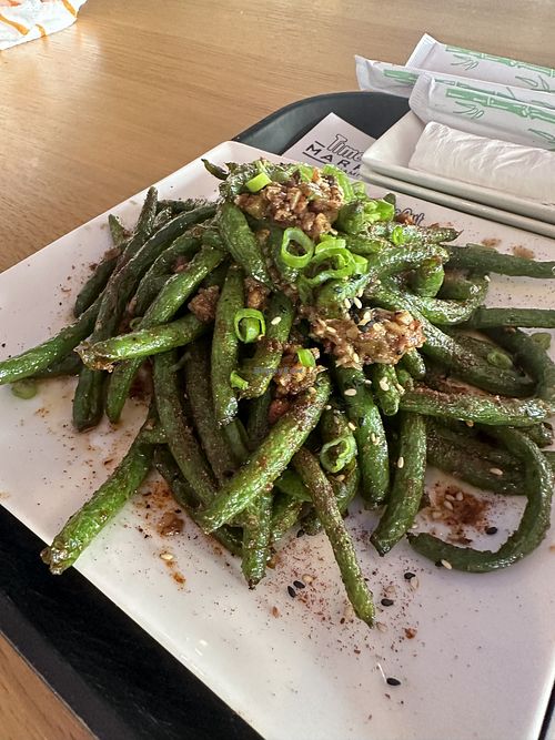 Sichuan string beans   at The Rogue Panda in Brooklyn
