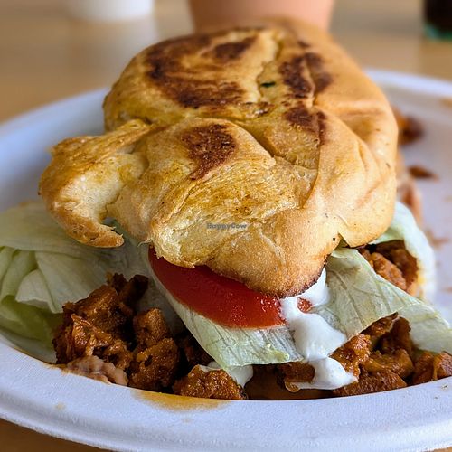 Torta with carne asada at Rojos Mexican Food in Seattle