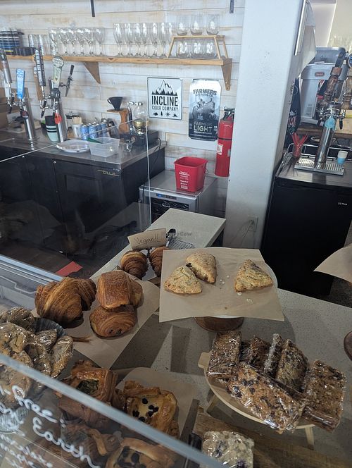 Vegan pastries labeled at Lighthouse Coffee in Sparks