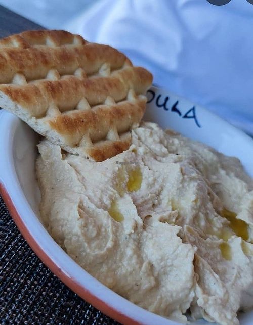 Hummus at Dama Seaside Restaurant in Rhodes