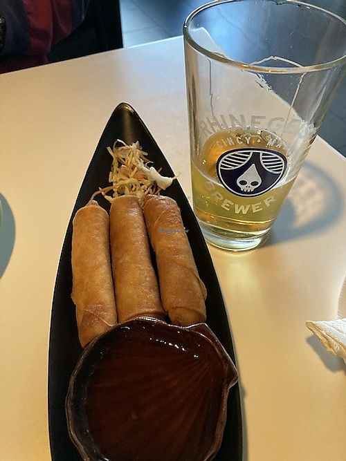 Vegetable spring rolls  at Mint Bistro in Milford