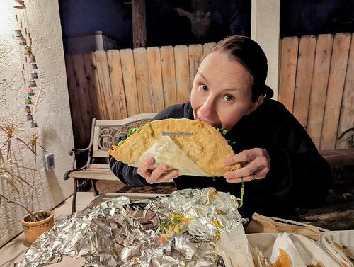 Giant Taco at Tacotarian in San Diego