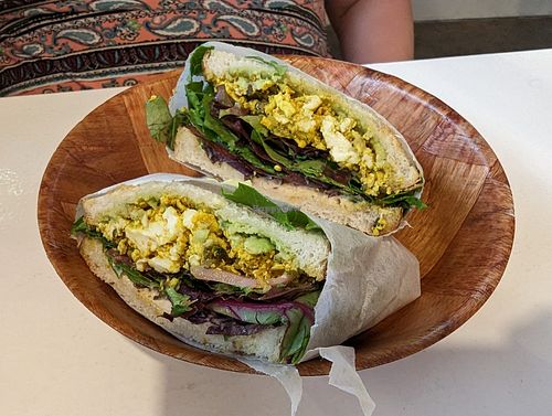 Breakfast sandwich at Plant Based Paradise - Kaimuki in Honolulu