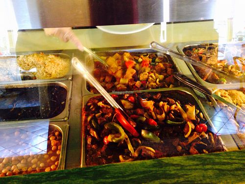 Hot bar entrees at Sweet and Natural in Mount Rainier