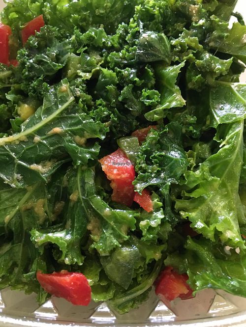 Raw kale salad at Sweet and Natural in Mount Rainier