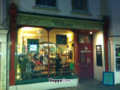 Taken outside by my mate Mr P at Willow Vegetarian Garden Restaurant in Totnes