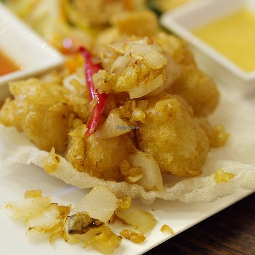 Fried tofu at Non Viet Vegan in Edinburgh