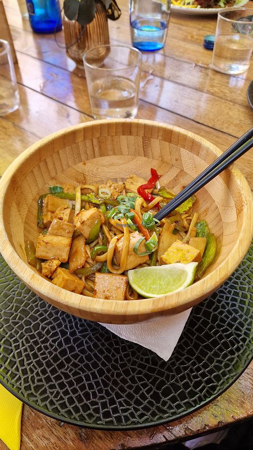 Wok with Tofu at On The Beach in Ibiza
