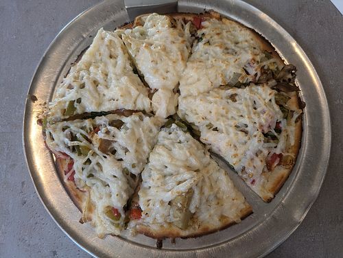 Vegan lovers pizza at Magazine Pizza in New Orleans