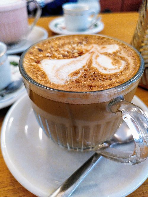 Banana bread latte at Ground to Grow in Paris