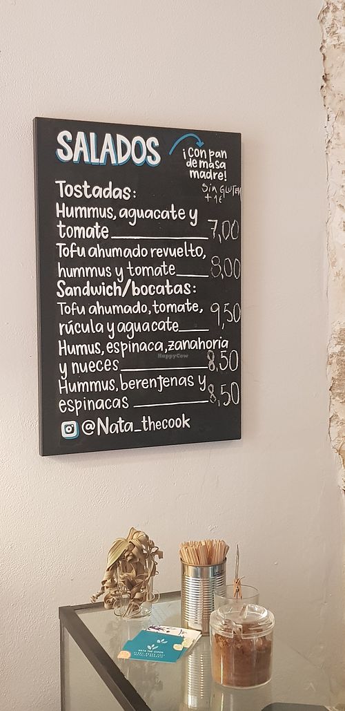 Menu at Nata The Cook in Mallorca