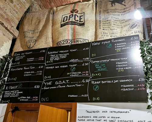Menu at Caffè dell'Arte Specialty Coffee in Cagliari