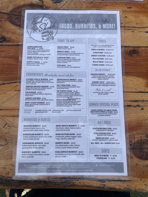 Had higher hopes. No meat or cheese alternatives. Even though they say they can accommodate (they really can’t unless it’s tourist season). The venue is awesome and great parki at The Shack in Virginia Beach