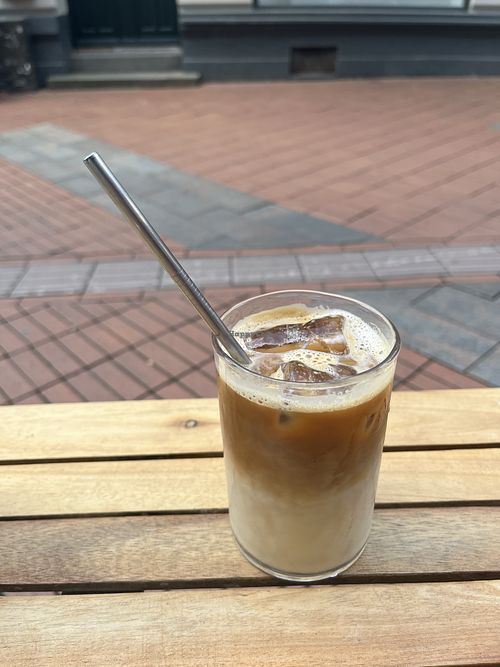 Ice coffee with Oat milk  at North Folk in Kolding